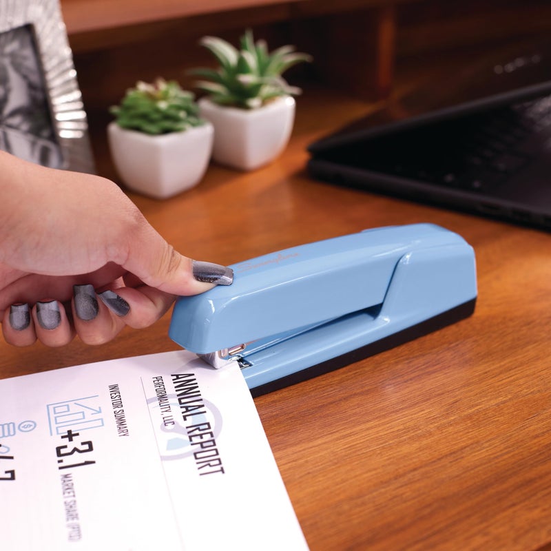 Swingline Stapler, 30 Sheet Capacity, 747 Business Stapler, Jam Free, Metal, Electric Blue (74722) - Image 3